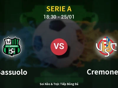 Kết Quả: Sassuolo 1-0 Cremonese – Highlight & Bàn Thắng | Serie A