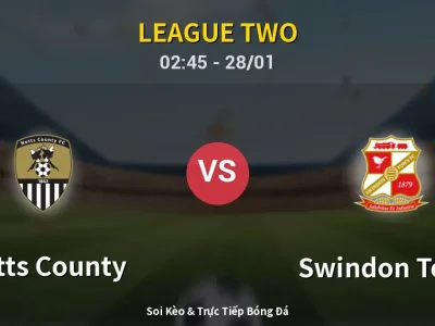 Kết Quả: Notts County 2-1 Swindon Town – Highlight & Bàn Thắng | League Two