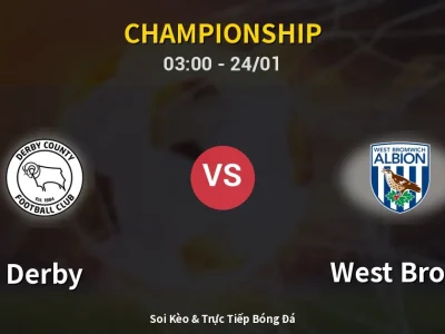 Kết Quả: Derby 1-1 West Brom – Highlight & Bàn Thắng | Championship