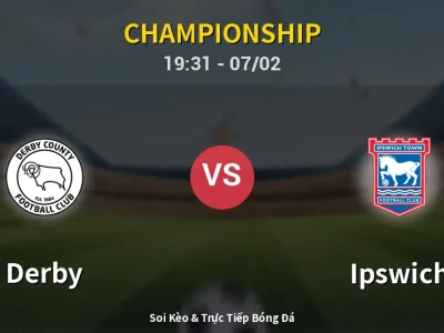 🔴 Trực Tiếp: Derby 1-1 Ipswich – Link Xem Championship (Full HD)
