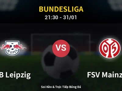 🔴 Trực Tiếp: RB Leipzig 0-0 FSV Mainz 05 – Link Xem Bundesliga (Full HD)