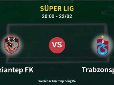 Soi Kèo Gaziantep FK vs Trabzonspor – 20:00 22/02 | Nhận Định, Dự Đoán Tỷ Số