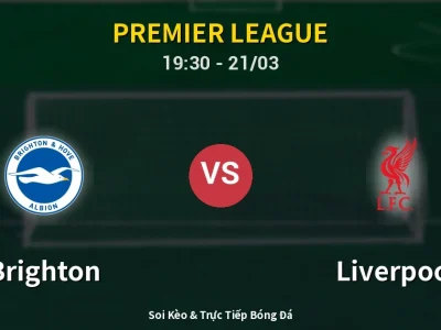 🔴 Trực Tiếp: Brighton 2-1 Liverpool – Link Xem Premier League (Full HD)