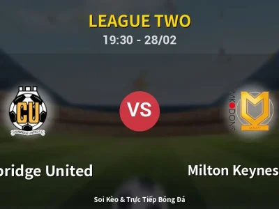 Soi Kèo Cambridge United vs Milton Keynes Dons – 19:30 28/02 | Nhận Định, Dự Đoán Tỷ Số