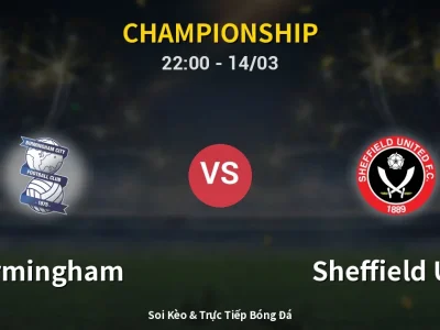 🔴 Trực Tiếp: Birmingham 0-0 Sheffield Utd – Link Xem Championship (Full HD)