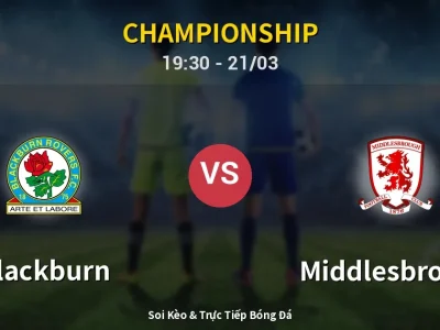 🔴 Trực Tiếp: Blackburn 0-0 Middlesbrough – Link Xem Championship (Full HD)