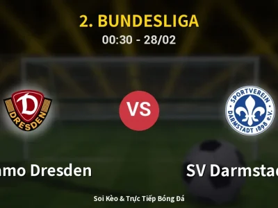 Kết Quả: Dynamo Dresden 3-1 SV Darmstadt 98 – Highlight & Bàn Thắng | 2. Bundesliga