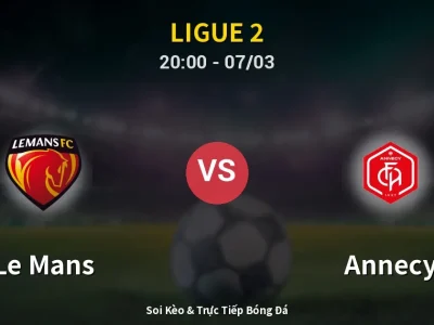 🔴 Trực Tiếp: Le Mans 3-0 Annecy – Link Xem Ligue 2 (Full HD)