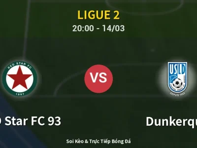Kết Quả: RED Star FC 93 1-0 Dunkerque – Highlight & Bàn Thắng | Ligue 2