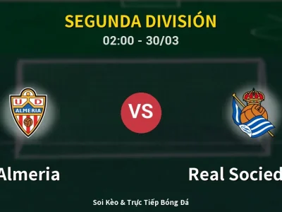 Kết Quả: Almeria 5-1 Real Sociedad II – Highlight & Bàn Thắng | Segunda División