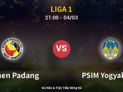 Soi Kèo Semen Padang vs PSIM Yogyakarta – 21:00 04/03 | Nhận Định, Dự Đoán Tỷ Số