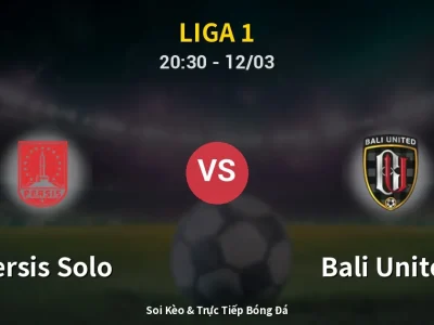 🔴 Trực Tiếp: Persis Solo 0-0 Bali United – Link Xem Liga 1 (Full HD)