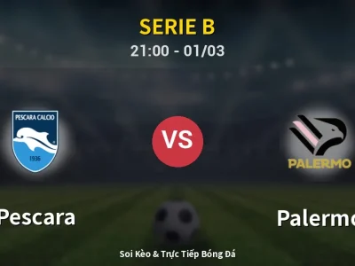 🔴 Trực Tiếp: Pescara 1-1 Palermo – Link Xem Serie B (Full HD)