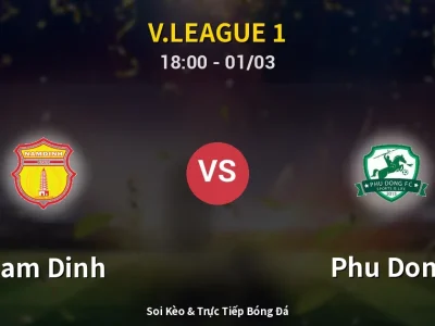 Kết Quả: Nam Dinh 3-2 Phu Dong – Highlight & Bàn Thắng | V.League 1