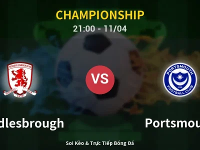 Soi Kèo Middlesbrough vs Portsmouth – 21:00 11/04 | Nhận Định, Dự Đoán Tỷ Số