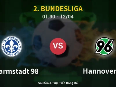Kết Quả: SV Darmstadt 98 0-2 Hannover 96 – Highlight & Bàn Thắng | 2. Bundesliga