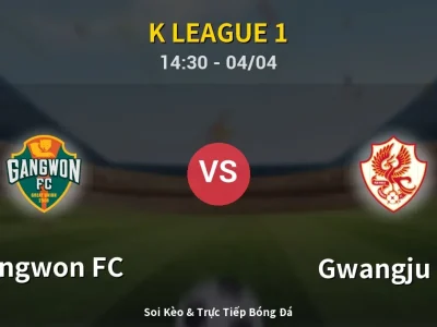 🔴 Trực Tiếp: Gangwon FC 3-0 Gwangju FC – Link Xem K League 1 (Full HD)